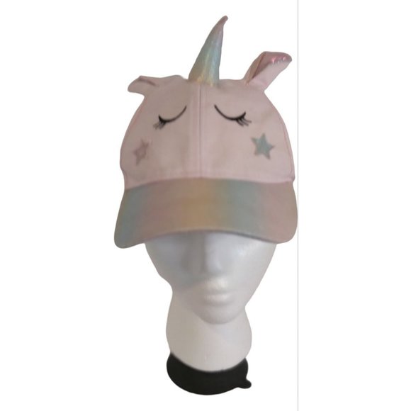 Pink Unicorn Embroidered Girls Toddlers Hook & Loop Adjustable Cap Hat - Picture 16 of 16